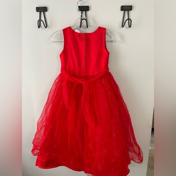 Unbranded, girls 5-6 years old, red poofy formal tulle skirt dress ball gown - Picture 3 of 7